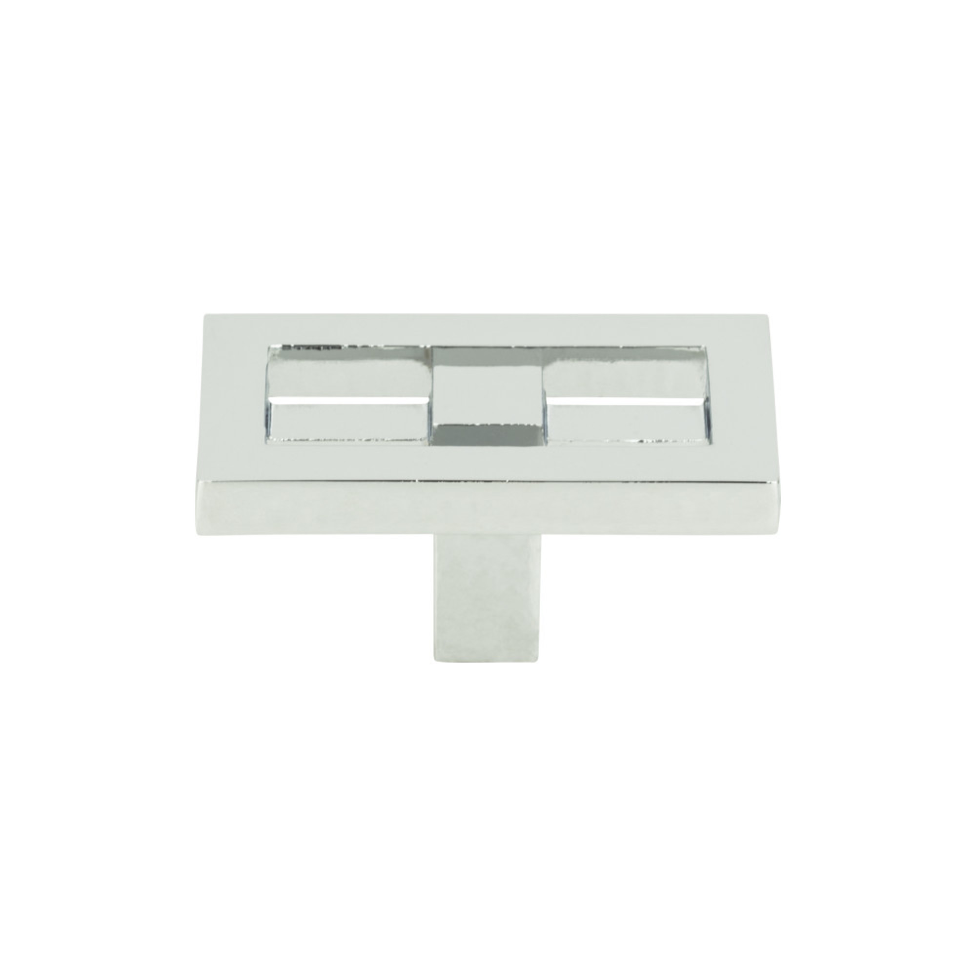 Nobu 1 3/4" Length Rectangle Knob - Polished Chrome