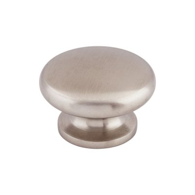 Flat Round 1 1/2" Diameter Round Knob - Stainless Steel