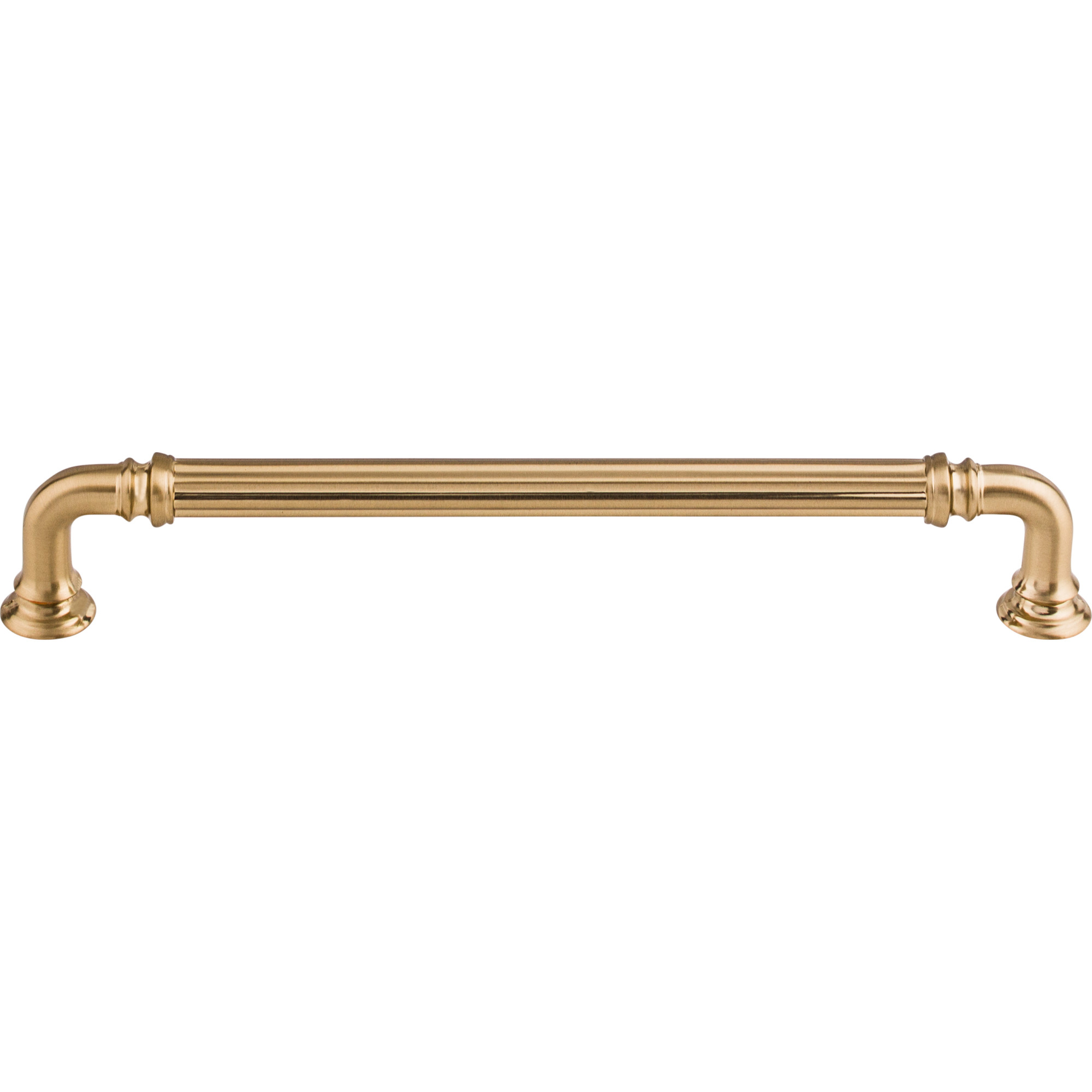 Reeded 7" Center to Center Bar Pull - Honey Bronze
