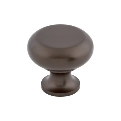 Flat Faced 1 1/4" Diameter Round Knob - Oil Rubbed Bronze