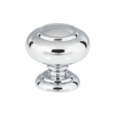 Victoria 1 1/4" Length Mushroom Knob - Polished Chrome