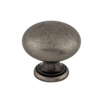 Mushroom 1 1/4" Diameter Round Knob - Pewter Antique