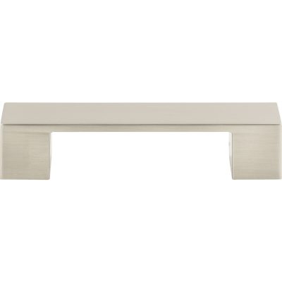 Wide Square 3 3/4" Center to Center Bar Pull - Brushed Nickel