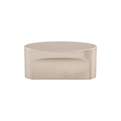 Oval Slot 1 1/2" Center to Center Oval Knob - Brushed Satin Nickel