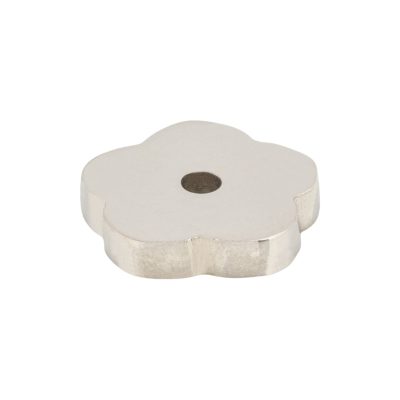 Aspen II Flower Knob Backplate - Polished Nickel