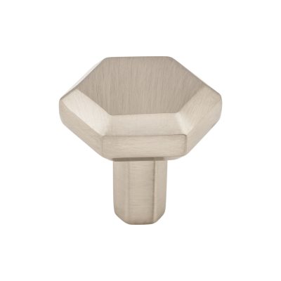 Lydia 1 1/8" Length Square Knob - Brushed Satin Nickel