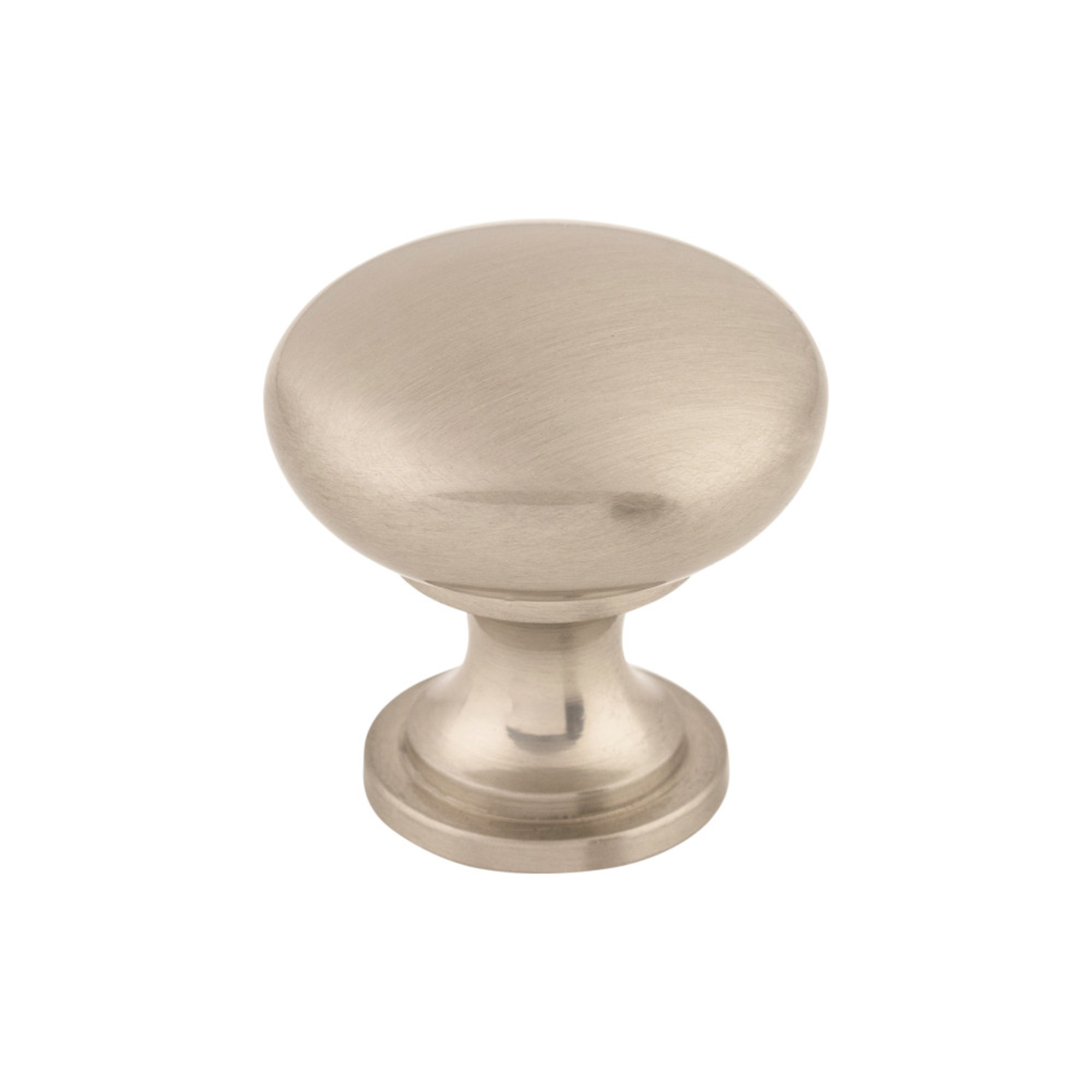 Hollow Round 1 3/16" Diameter Round Knob - Brushed Satin Nickel
