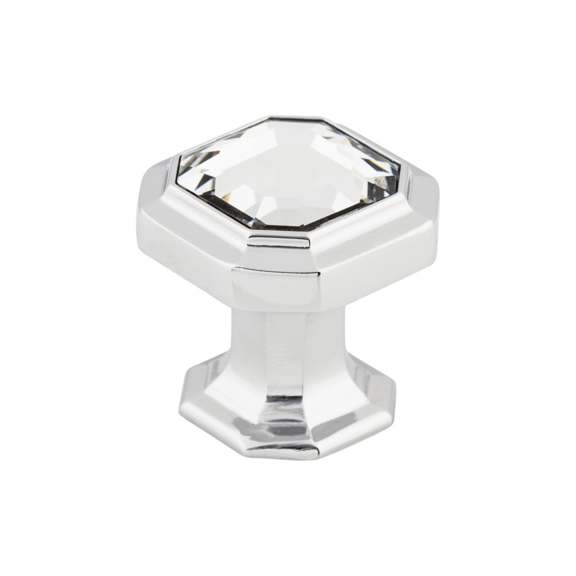 Crystal Emerald 1 1/8" Length Square Knob - Image 2
