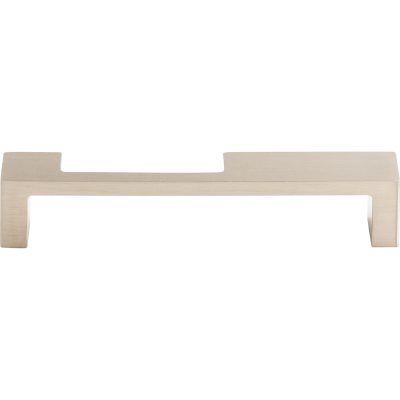 Modern Metro Notch Pull B 5" Center to Center Bar Pull - Brushed Satin Nickel