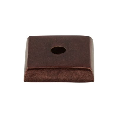 Aspen Square Knob Backplate - Mahogany Bronze