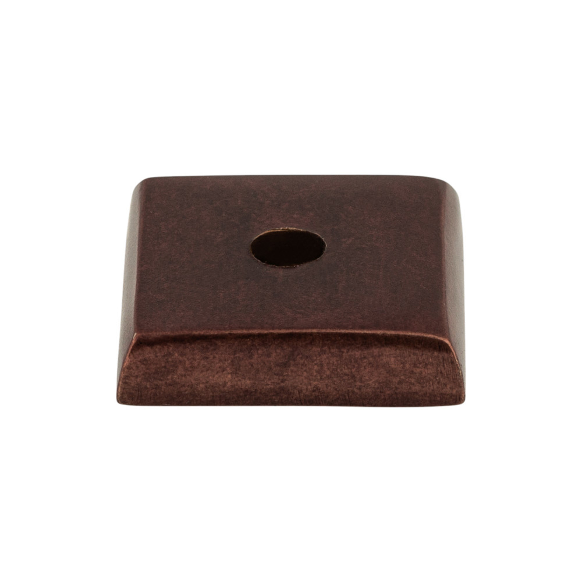 Aspen Square Knob Backplate - Mahogany Bronze