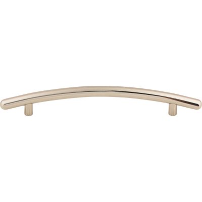 Curved 6 5/16" Center to Center Bar Pull - Polished Nickel