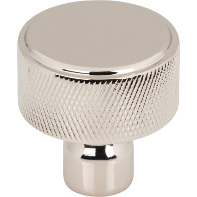 Garrison 1 1/4" Length Round Knob - Polished Nickel