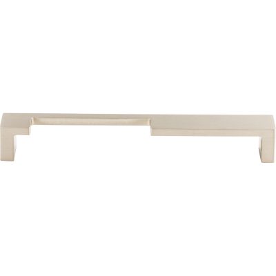 Modern Metro Notch Pull A 7" Center to Center Bar Pull - Brushed Satin Nickel
