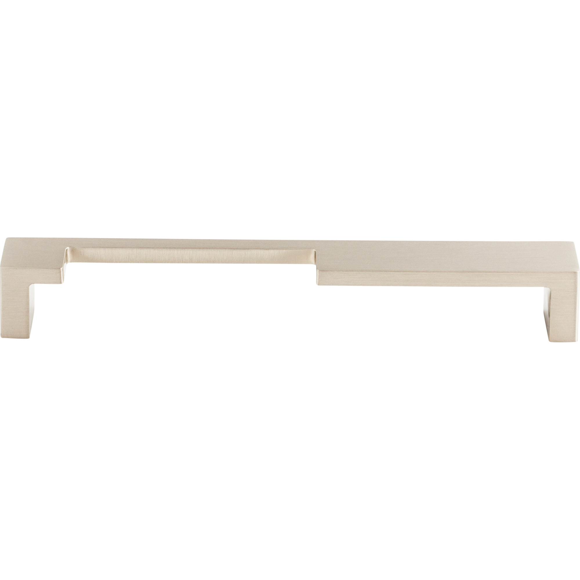 Modern Metro Notch Pull A 7" Center to Center Bar Pull - Brushed Satin Nickel