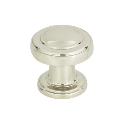Bronte 1 1/8" Diameter Round Knob - Polished Nickel