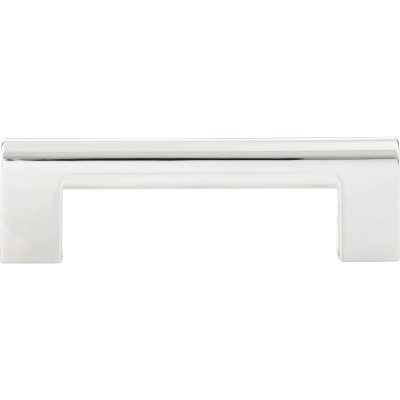 Round Rail 3 3/4" Center to Center Bar Pull - Polished Chrome
