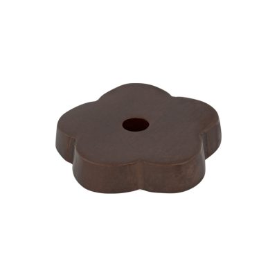 Aspen Flower Knob Backplate - Mahogany Bronze