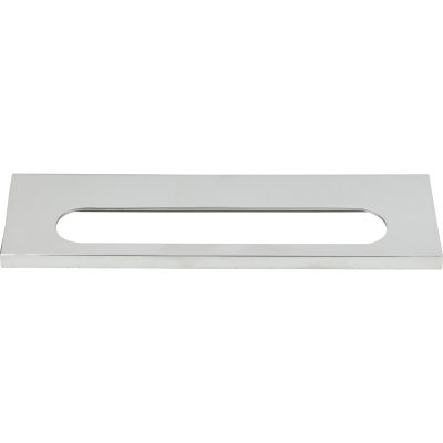 Modern Square 5 1/16" Center to Center Finger Pull - Polished Chrome
