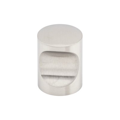 Indent 13/16" Diameter Round Knob - Stainless Steel