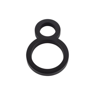 Modern Avalon 6" H House Number - Matte Black