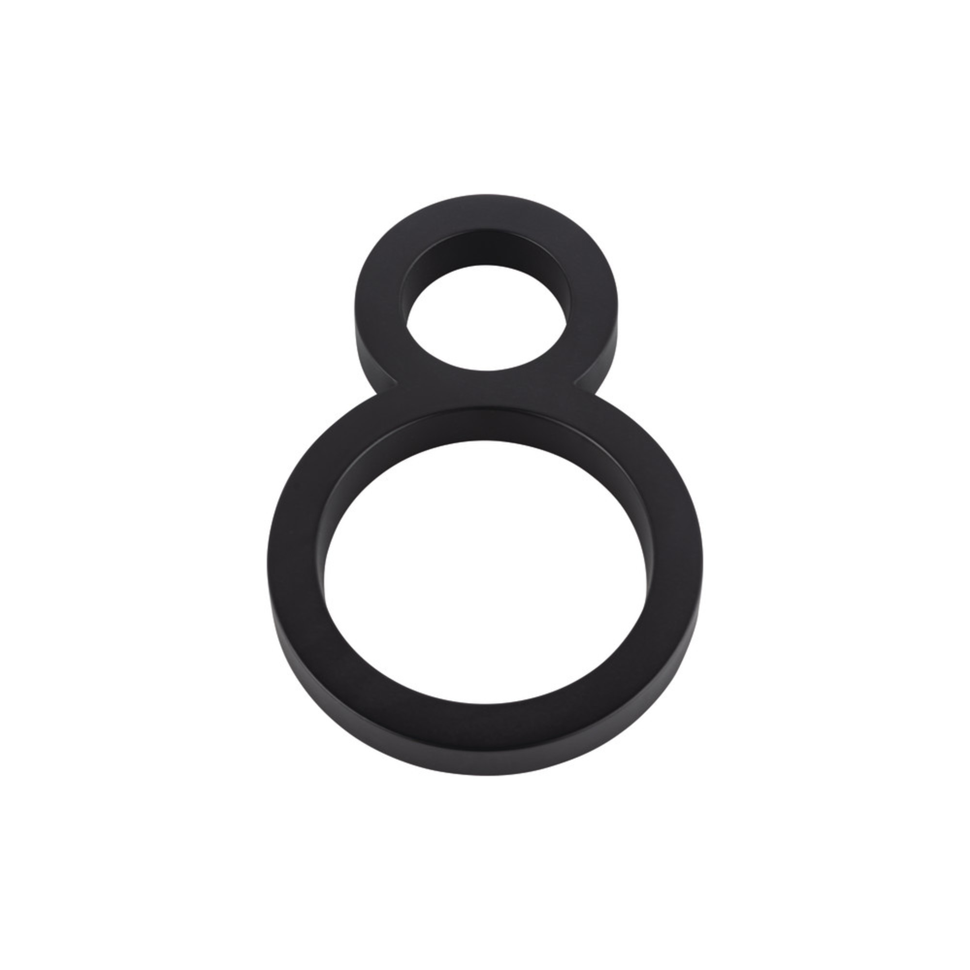 Modern Avalon 6" H House Number - Matte Black