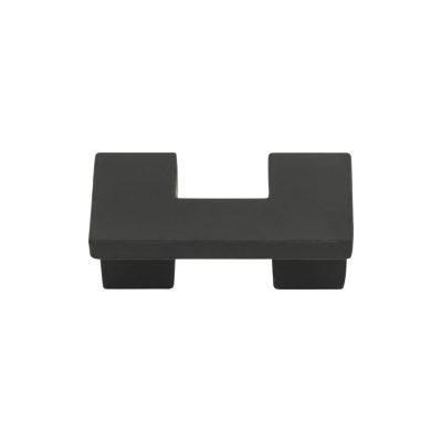 U Turn 1 1/4" Center to Center Square Knob - Matte Black