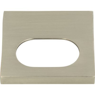 Modern Square 1 1/4" Center to Center Finger Pull - Brushed Nickel