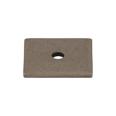 Square Knob Backplate - Pewter Antique