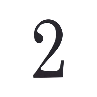 Traditionalist 6" H House Number - Matte Black