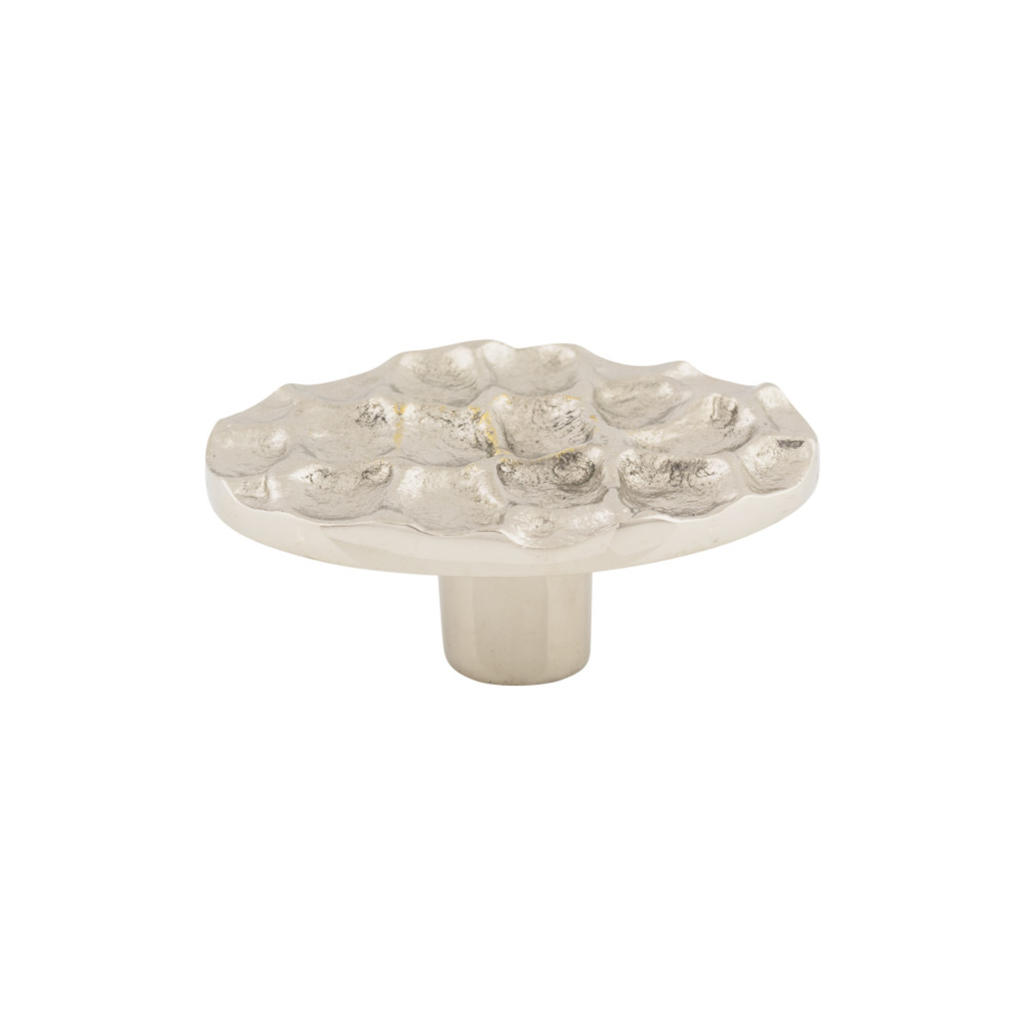 Cobblestone 2 5/8" Length Oval Knob - Polished Nickel