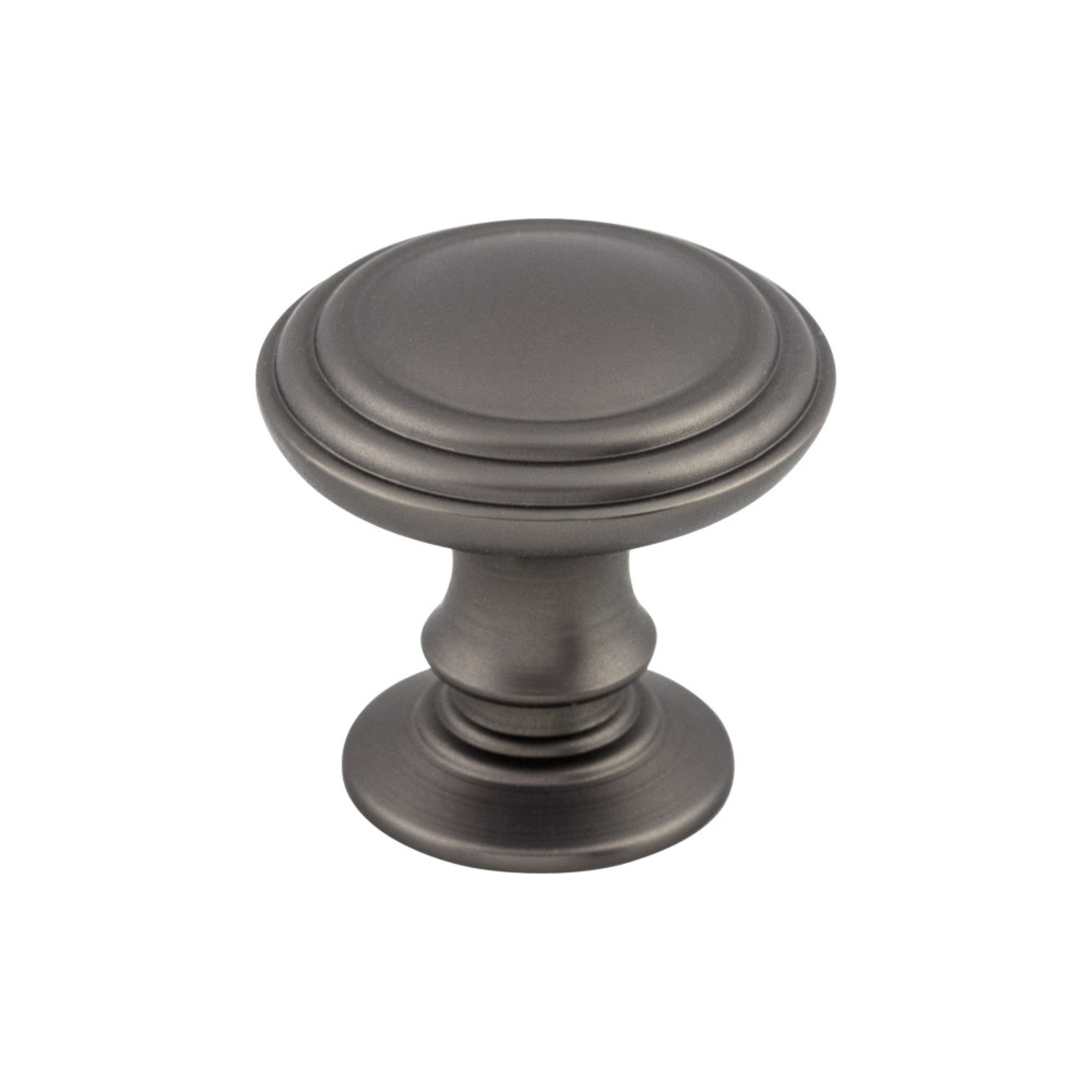 Reeded 1 1/4" Diameter Round Knob - Ash Gray