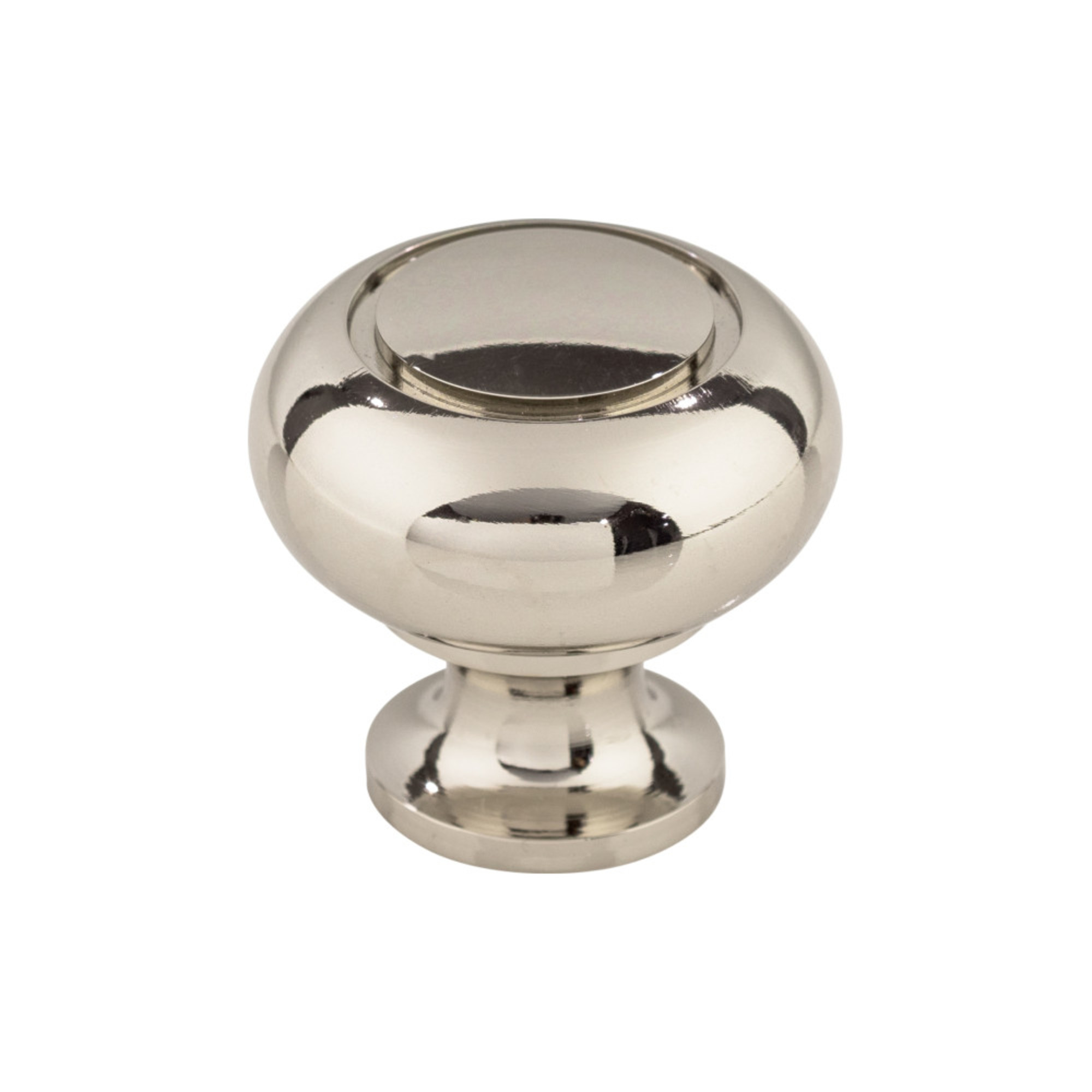 Ring 1 1/4" Diameter Round Knob - Polished Nickel
