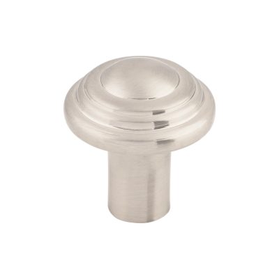 Aspen II Button 1 1/4" Diameter Round Knob - Brushed Satin Nickel