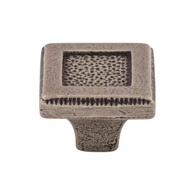 Square Inset 1 5/16" Length Square Knob - Cast Iron