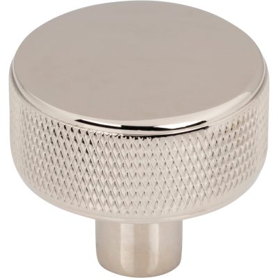 Burnham 1 1/4" Length Round Knob - Polished Nickel