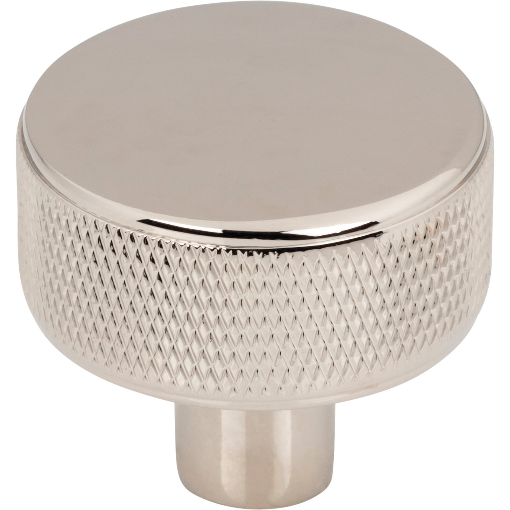 Burnham 1 1/4" Length Round Knob - Polished Nickel