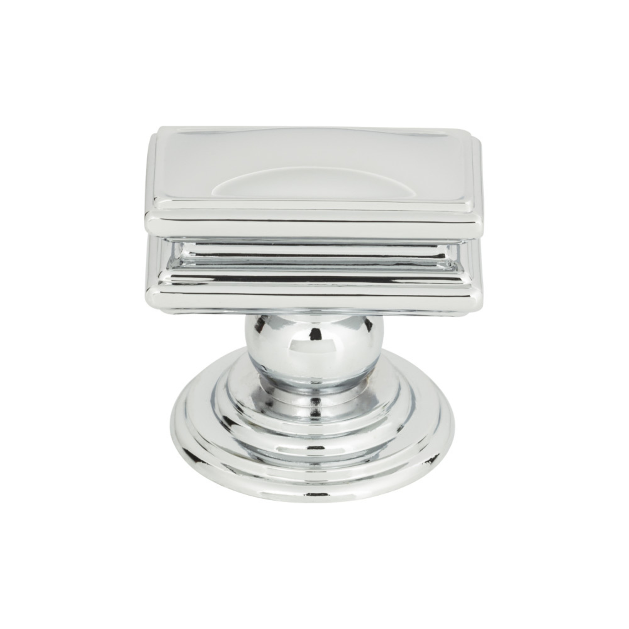 Campaign 1 1/2" Length Rectangle Knob - Polished Chrome
