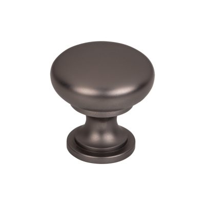 Hollow Round 1 3/16" Diameter Mushroom Knob - Ash Gray