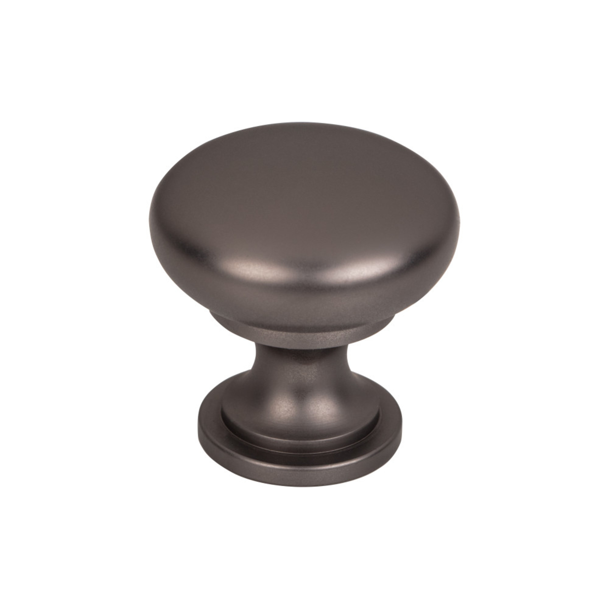 Hollow Round 1 3/16" Diameter Mushroom Knob - Ash Gray