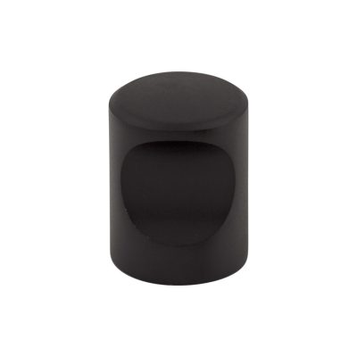 Indent 3/4" Diameter Round Knob - Flat Black