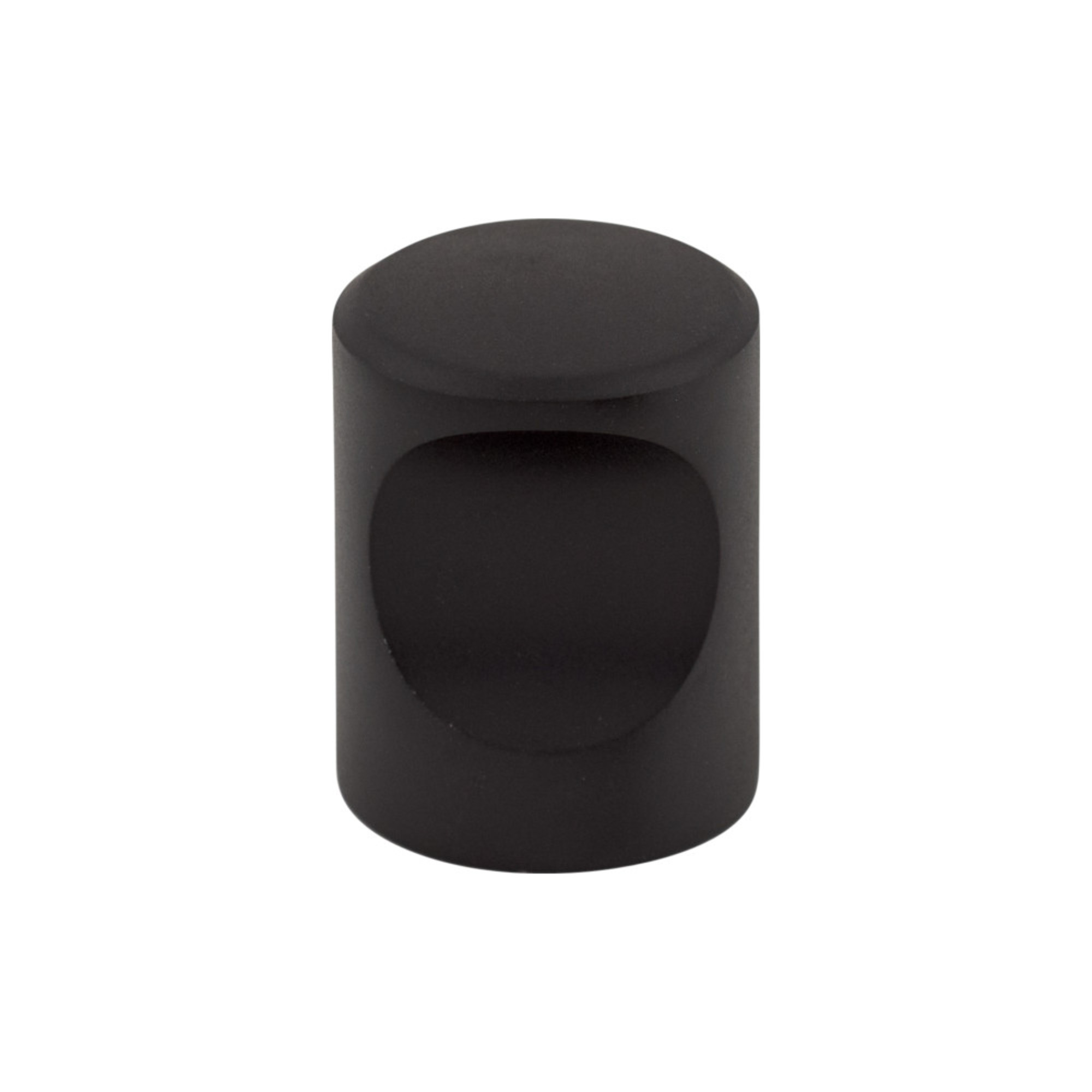 Indent 3/4" Diameter Round Knob - Flat Black