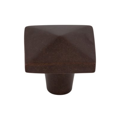 Aspen 1 1/2" Length Square Knob - Mahogany Bronze