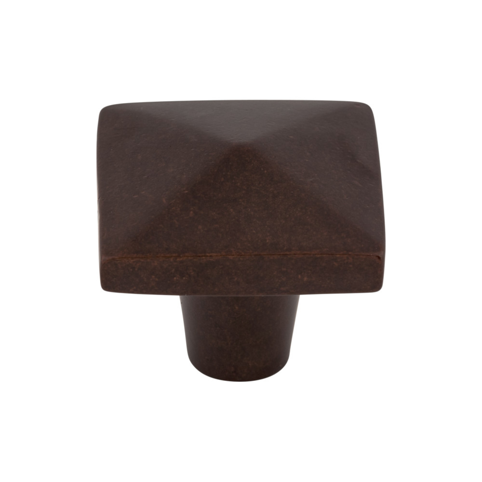Aspen 1 1/2" Length Square Knob - Mahogany Bronze