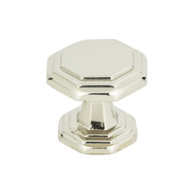 Dickinson 1 1/4" Length Geometric Knob - Polished Nickel