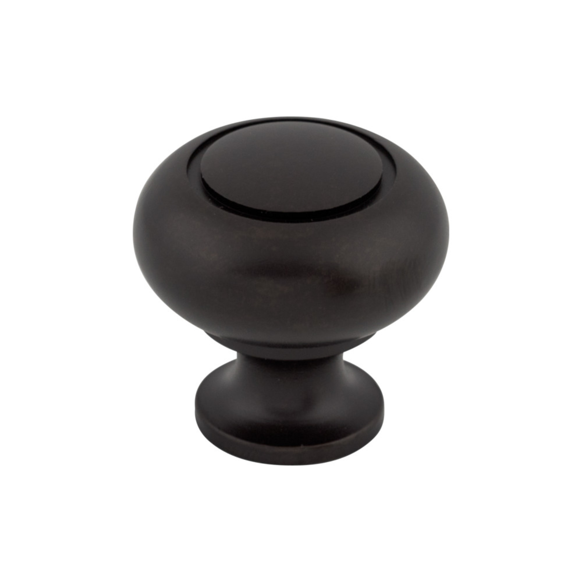 Ring 1 1/4" Diameter Round Knob - Patina Black