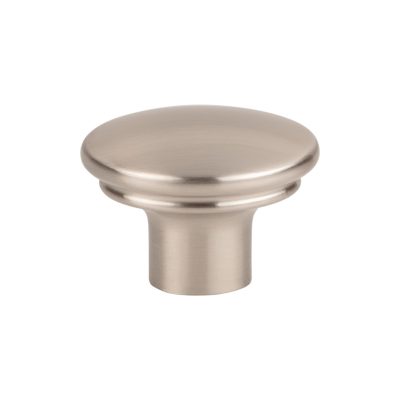 Julian 1 3/8" Length Oval Knob - Brushed Satin Nickel