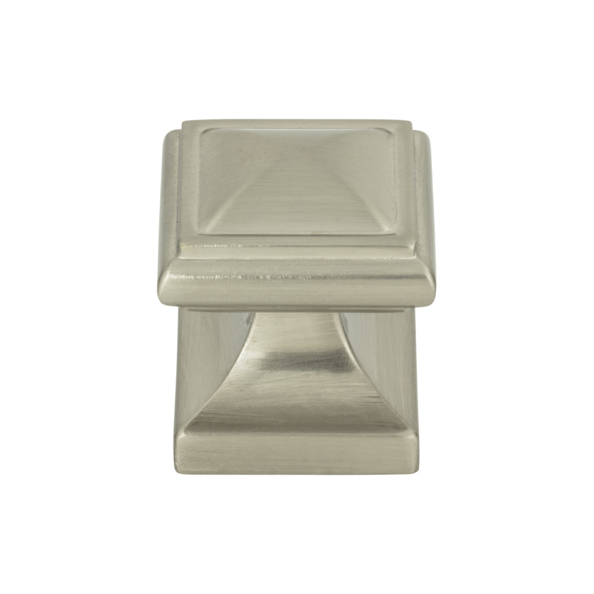 Wadsworth 1 1/4" Length Square Knob - Brushed Nickel