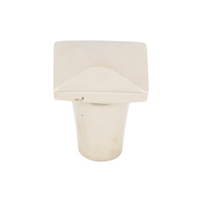 Aspen II 7/8" Length Square Knob - Polished Nickel