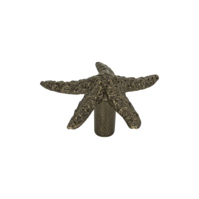 Starfish 2" Length Novelty Knob - Burnished Bronze